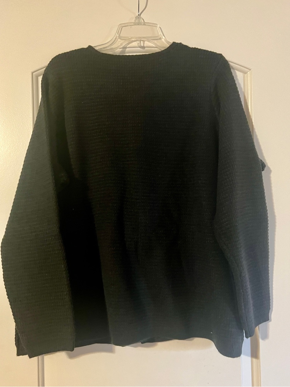 Joan Rivers Black Button-Front Knit Cardigan with Rhinestone Buttons - Picture 2 of 3